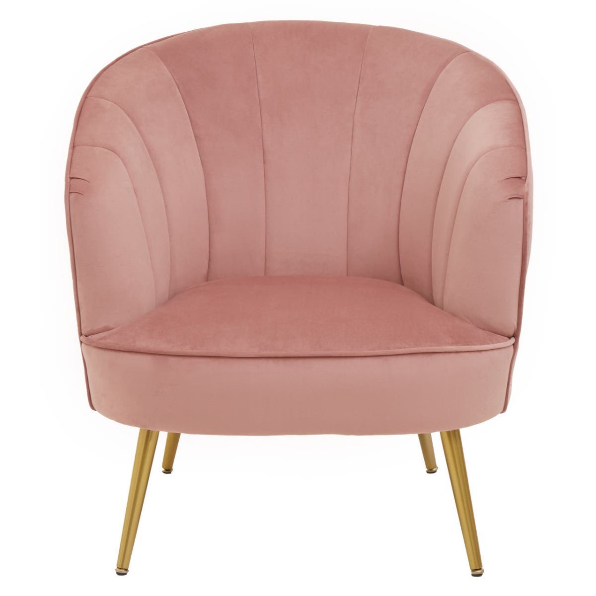 Luxe Pink Velvet Accent Chair