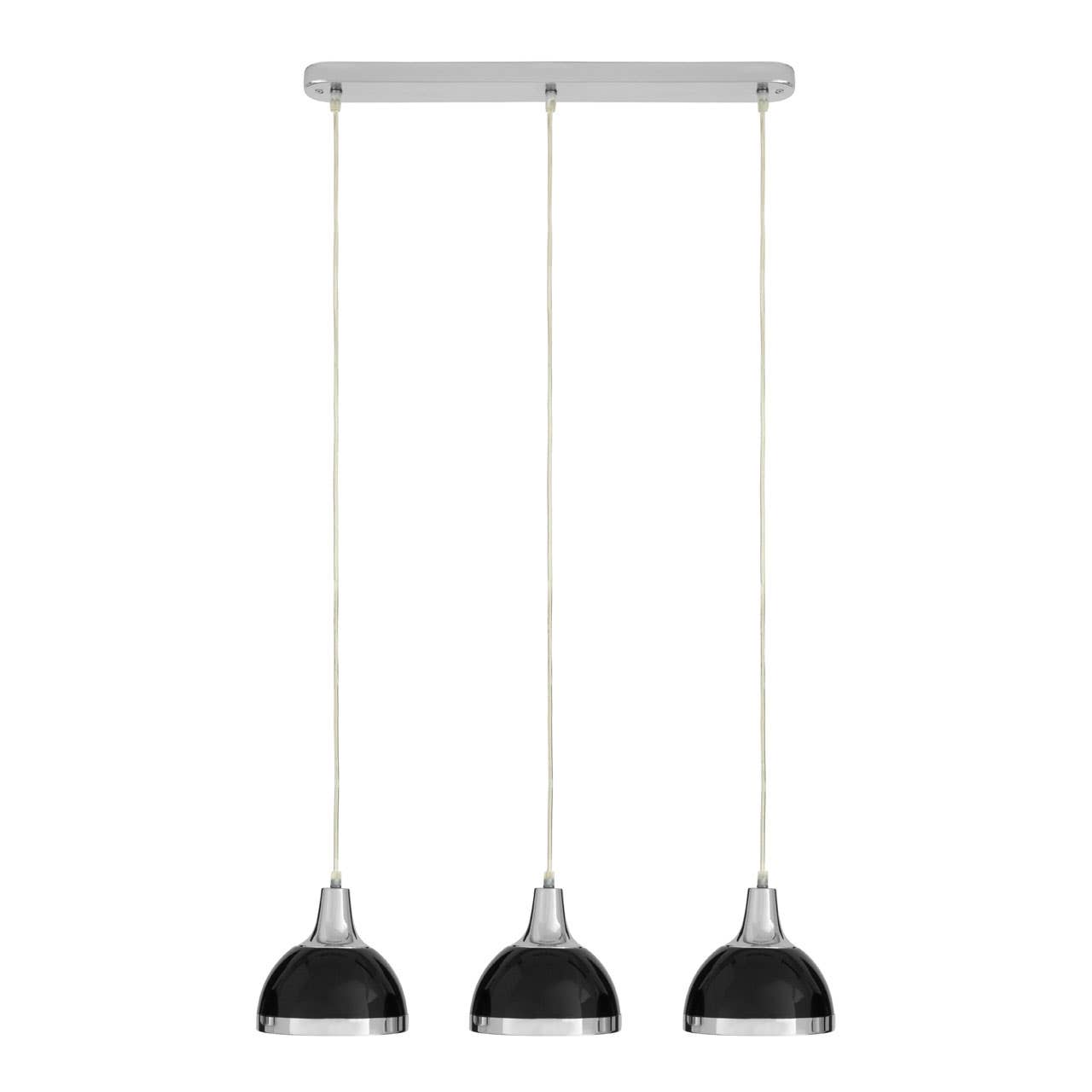 Modern Black Chrome Pendant Light