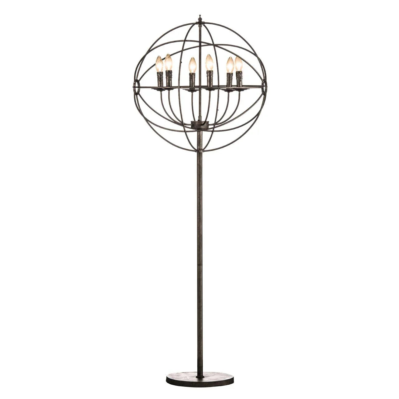 Orbital Metal Globe Floor Lamp