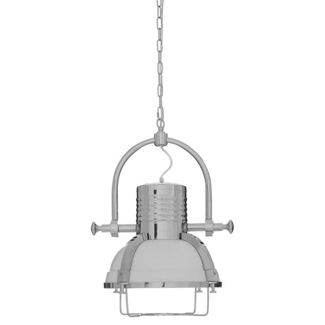 Gleaming Chrome Industrial Pendant Light