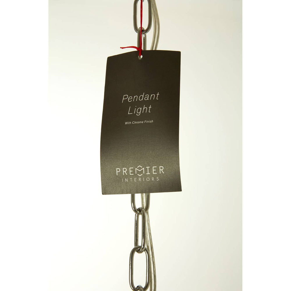 Gleaming Chrome Industrial Pendant Light