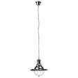 Chrome Industrial Glass Pendant Light