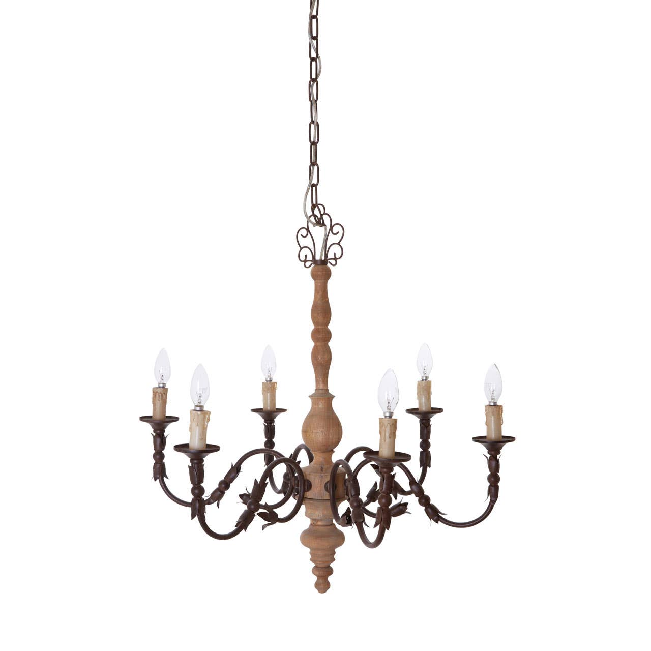 Rustic Candle Chandelier Fixture