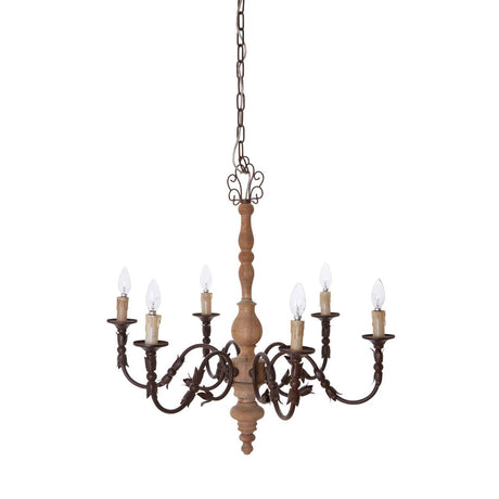 Rustic Candle Chandelier Fixture