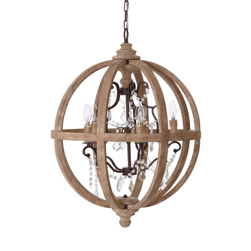 Rustic Cage Candle Chandelier