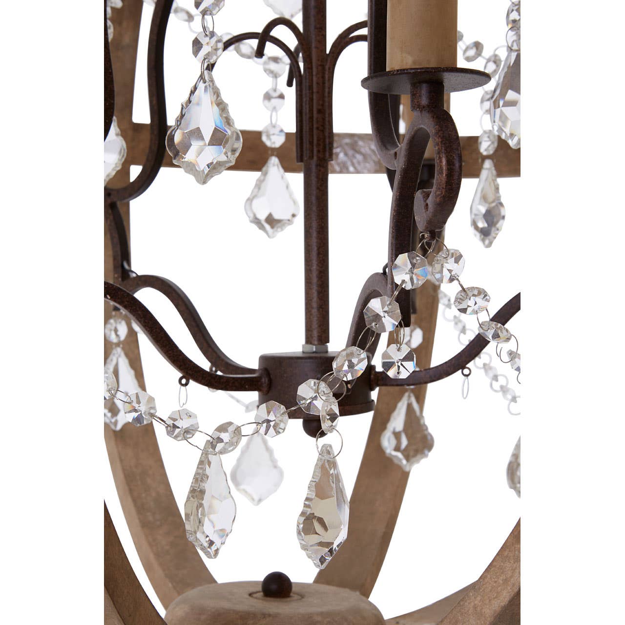 Rustic Cage Candle Chandelier