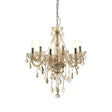 Cognac Crystal Glass Chandelier