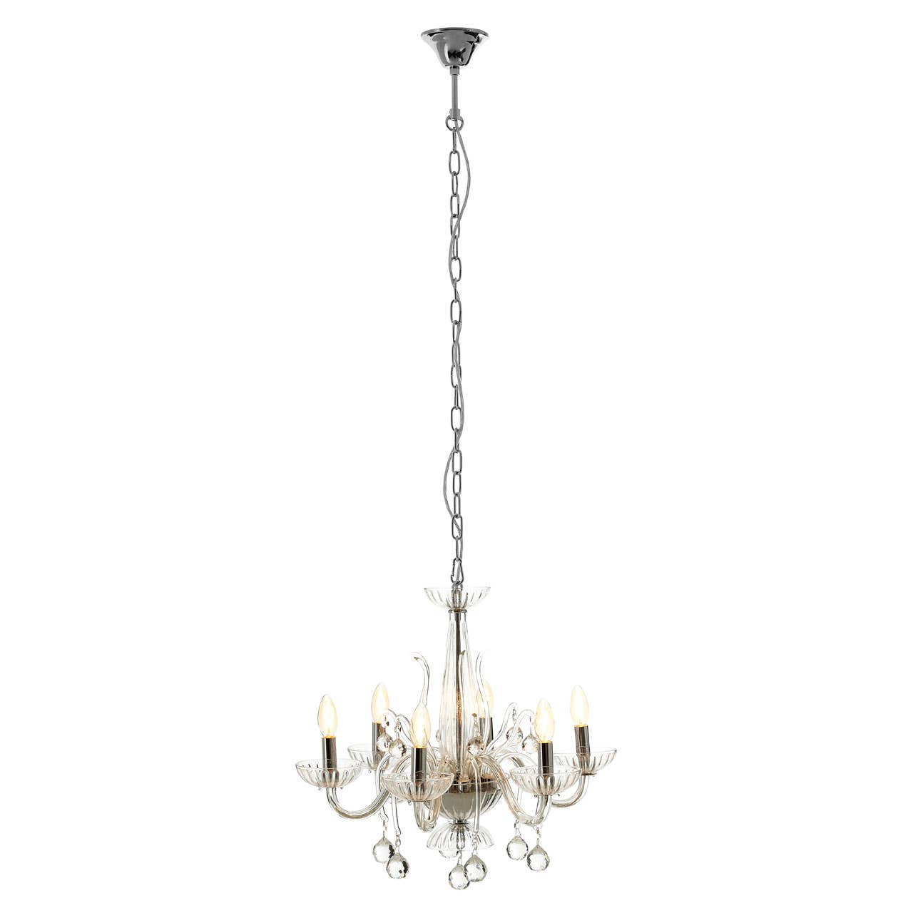 Crystal Glass Iron Chandelier