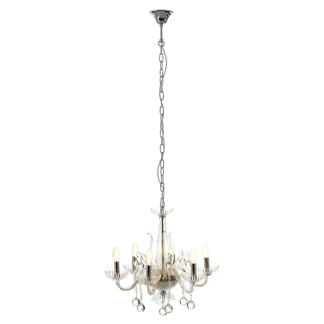 Crystal Glass Iron Chandelier