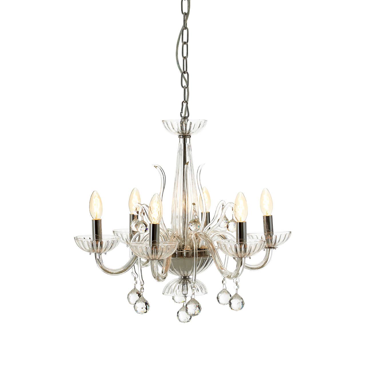 Crystal Glass Iron Chandelier