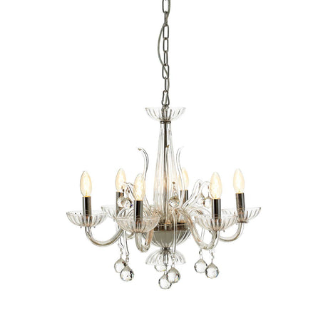 Crystal Glass Iron Chandelier