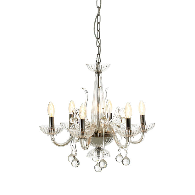 Crystal Glass Iron Chandelier
