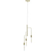 Golden Tubular Pendant Light