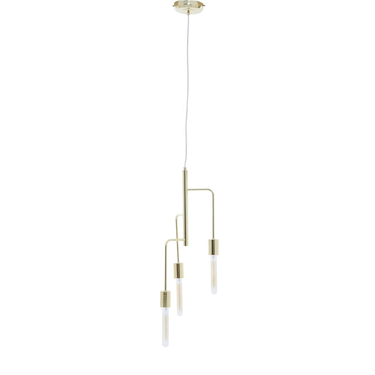 Golden Tubular Pendant Light
