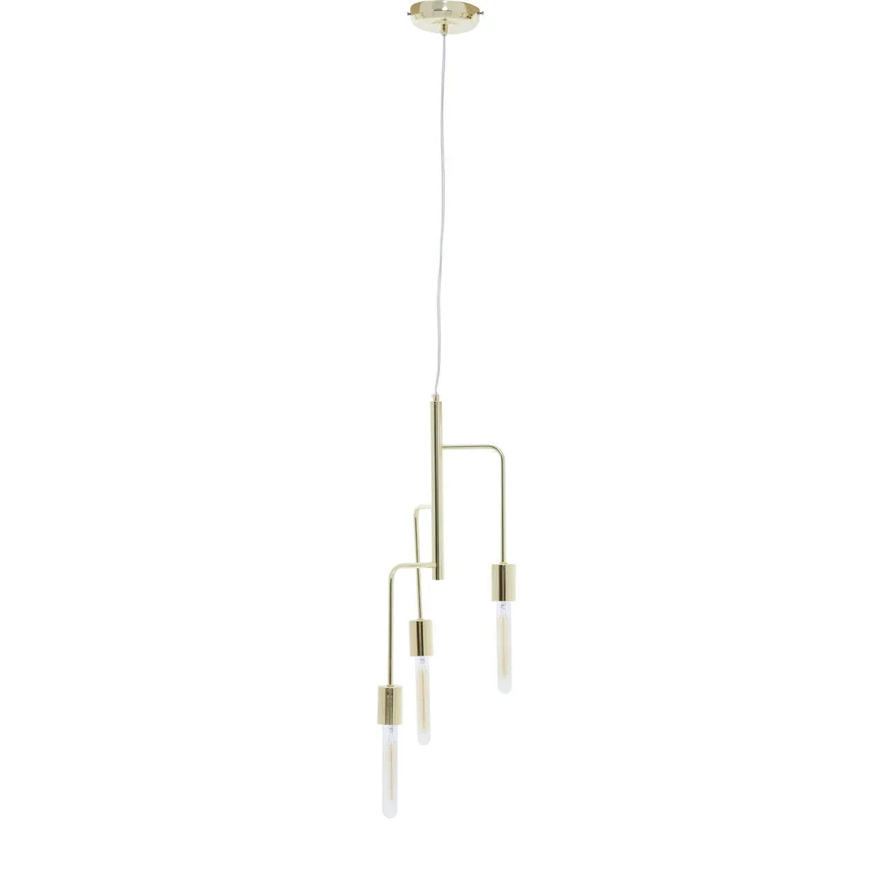 Golden Tubular Pendant Light