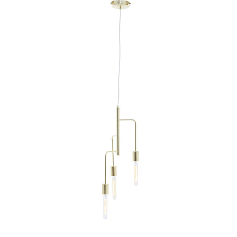 Golden Tubular Pendant Light