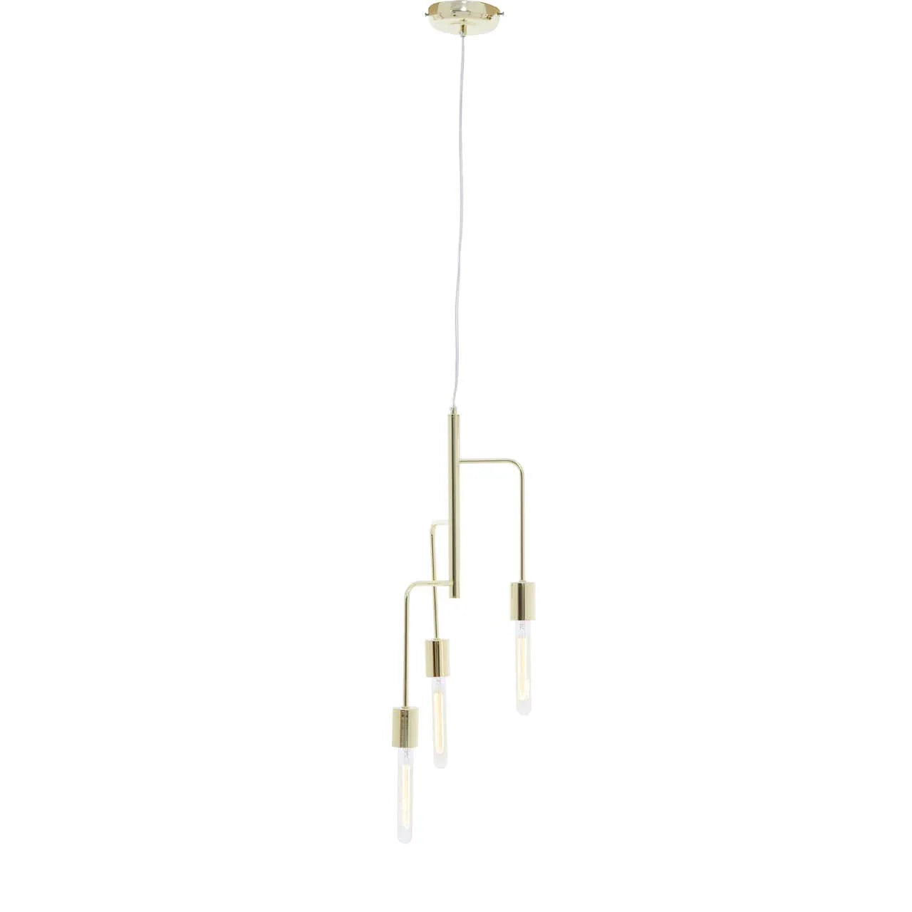 Golden Tubular Pendant Light
