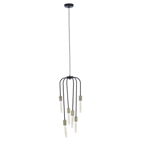 Modern Black Rod Pendant Light