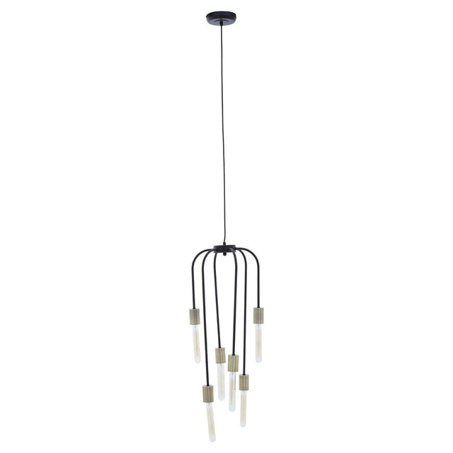 Modern Black Rod Pendant Light