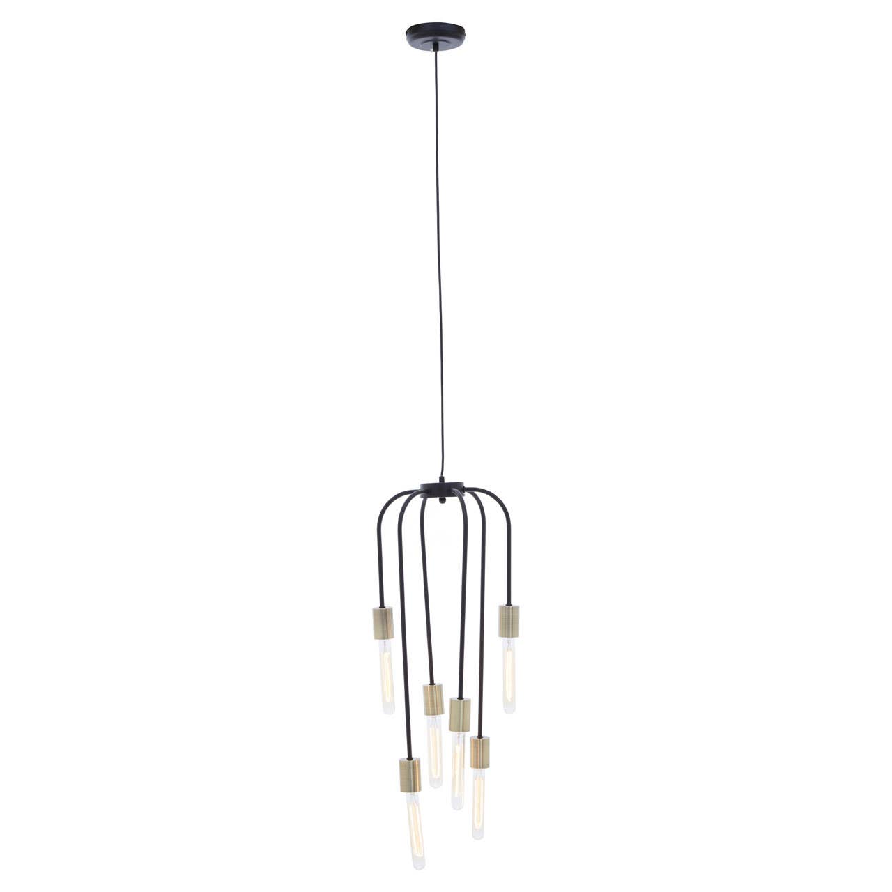 Modern Black Rod Pendant Light