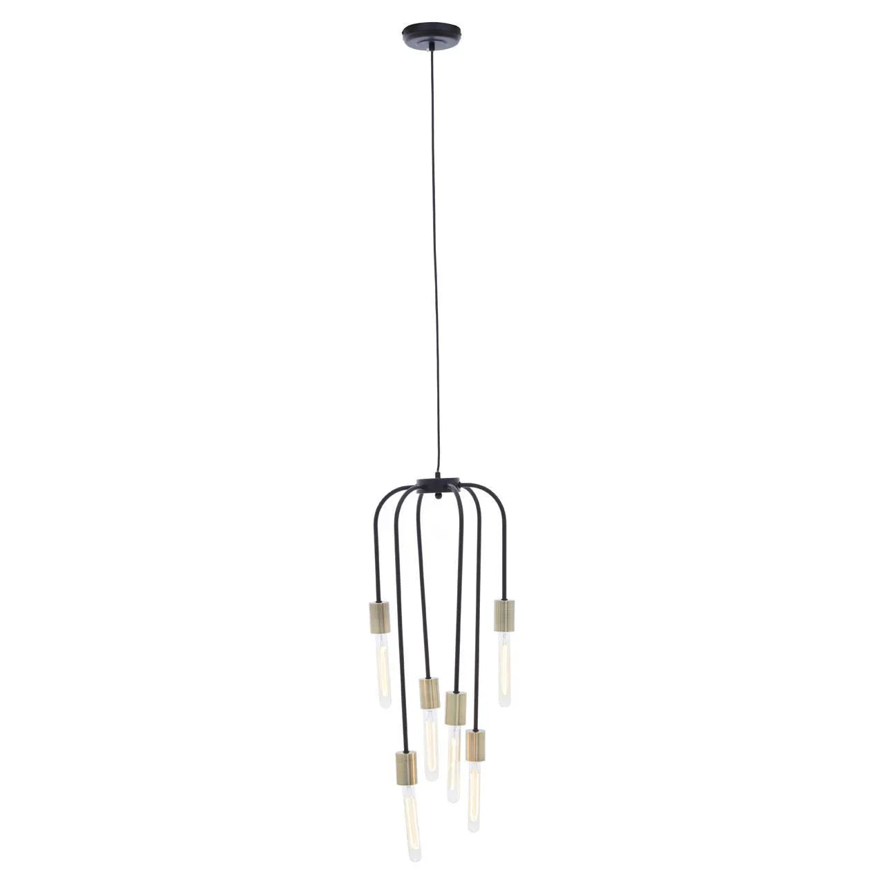 Modern Black Rod Pendant Light