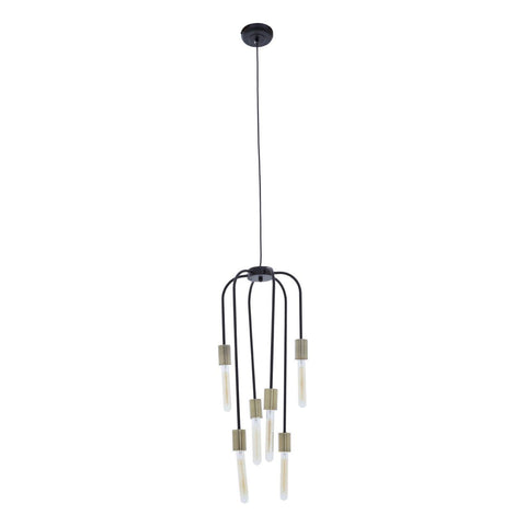 Modern Black Rod Pendant Light