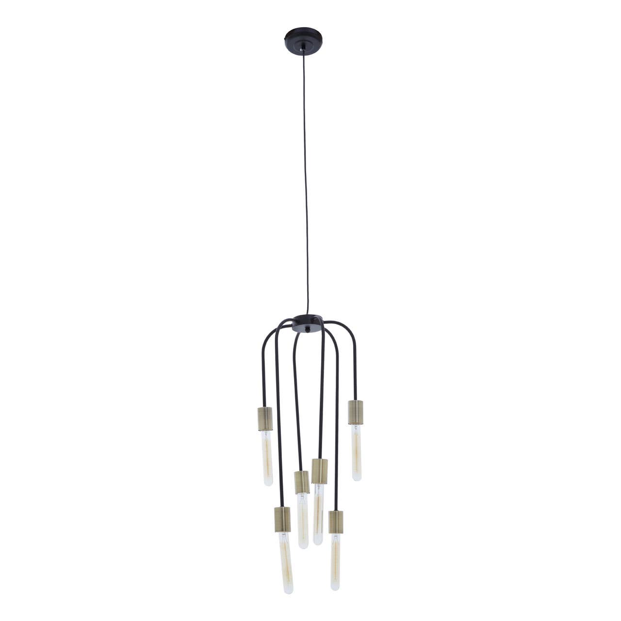 Modern Black Rod Pendant Light