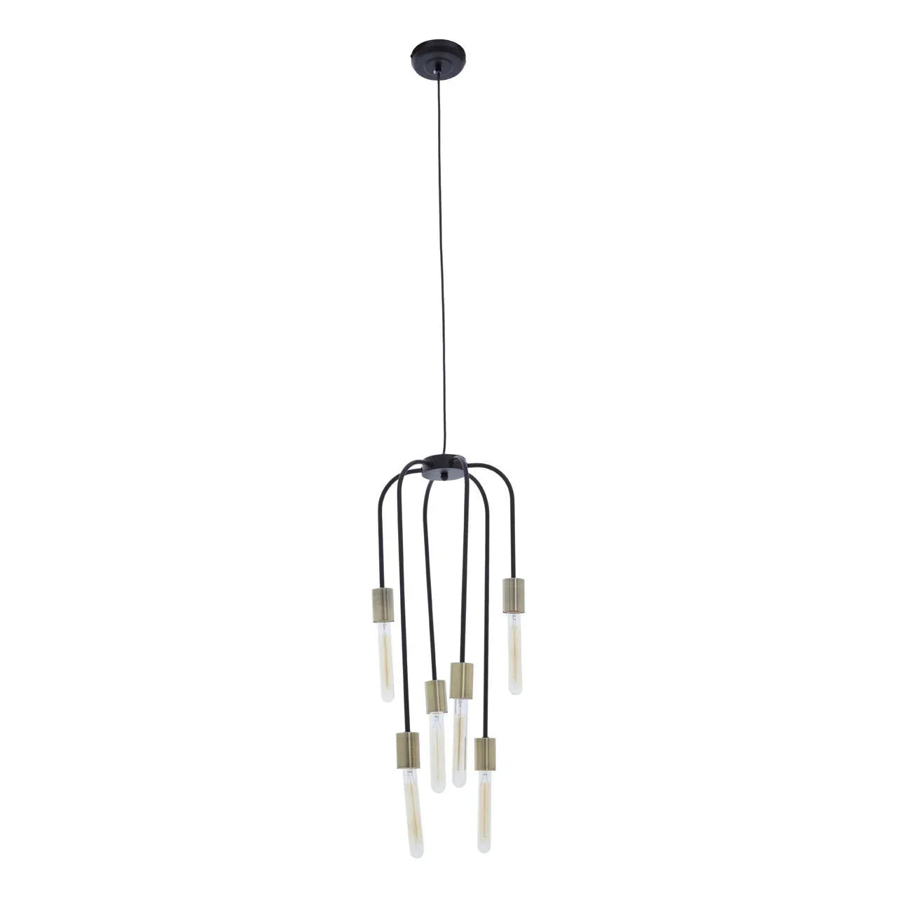 Modern Black Rod Pendant Light
