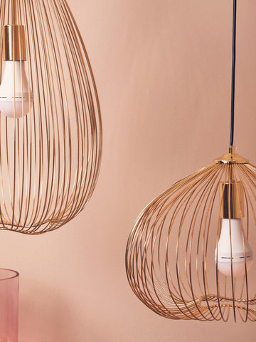 Geometric Gold Pendant Light