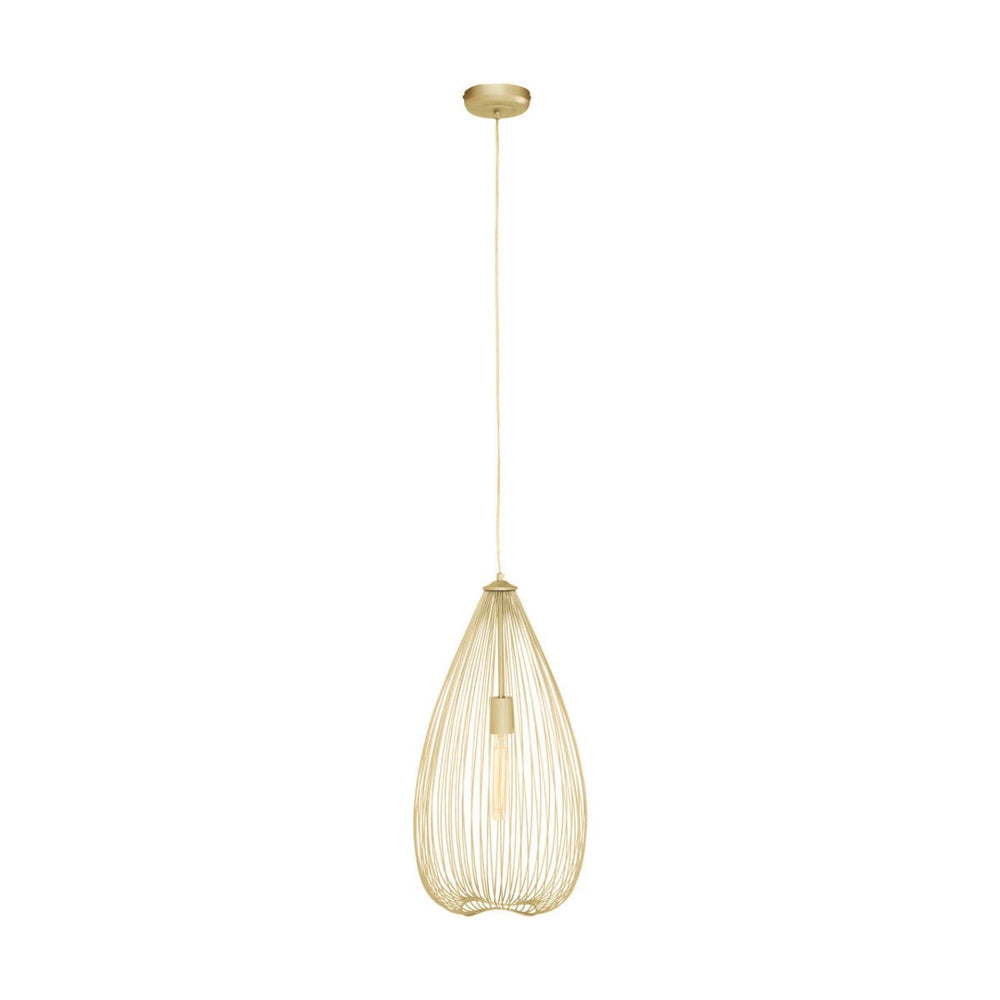 Modern Gold Wire Pendant Light