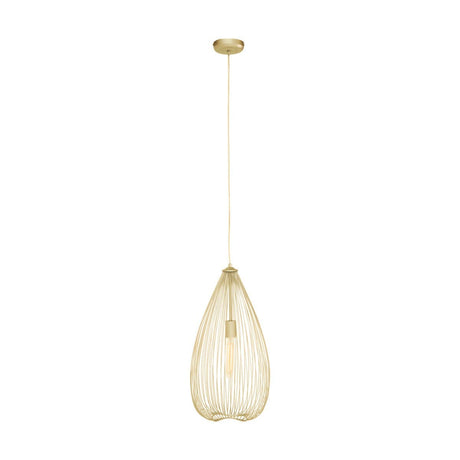 Modern Gold Wire Pendant Light