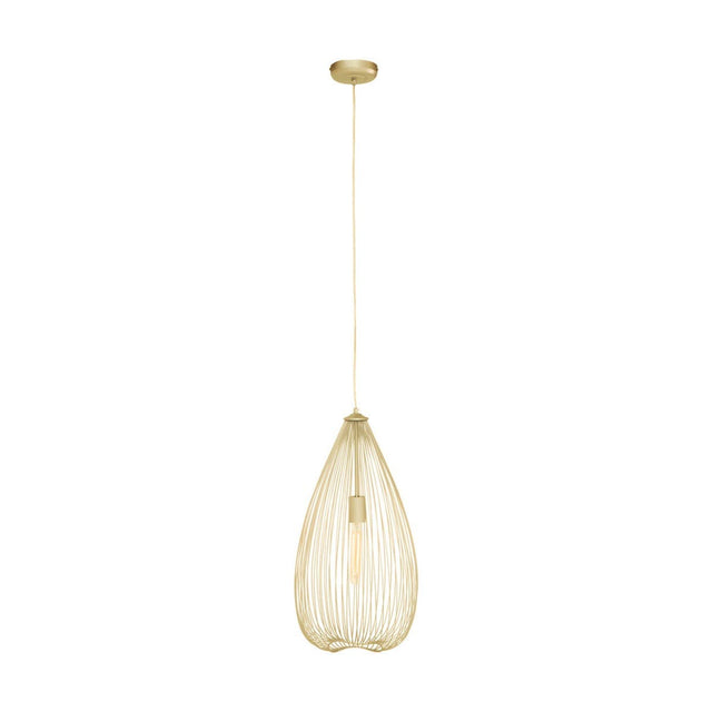 Modern Gold Wire Pendant Light