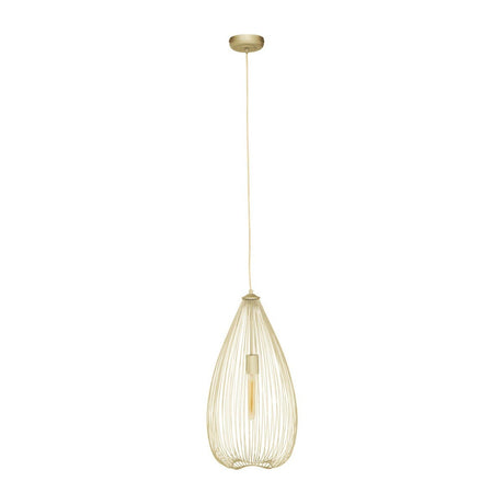 Modern Gold Wire Pendant Light