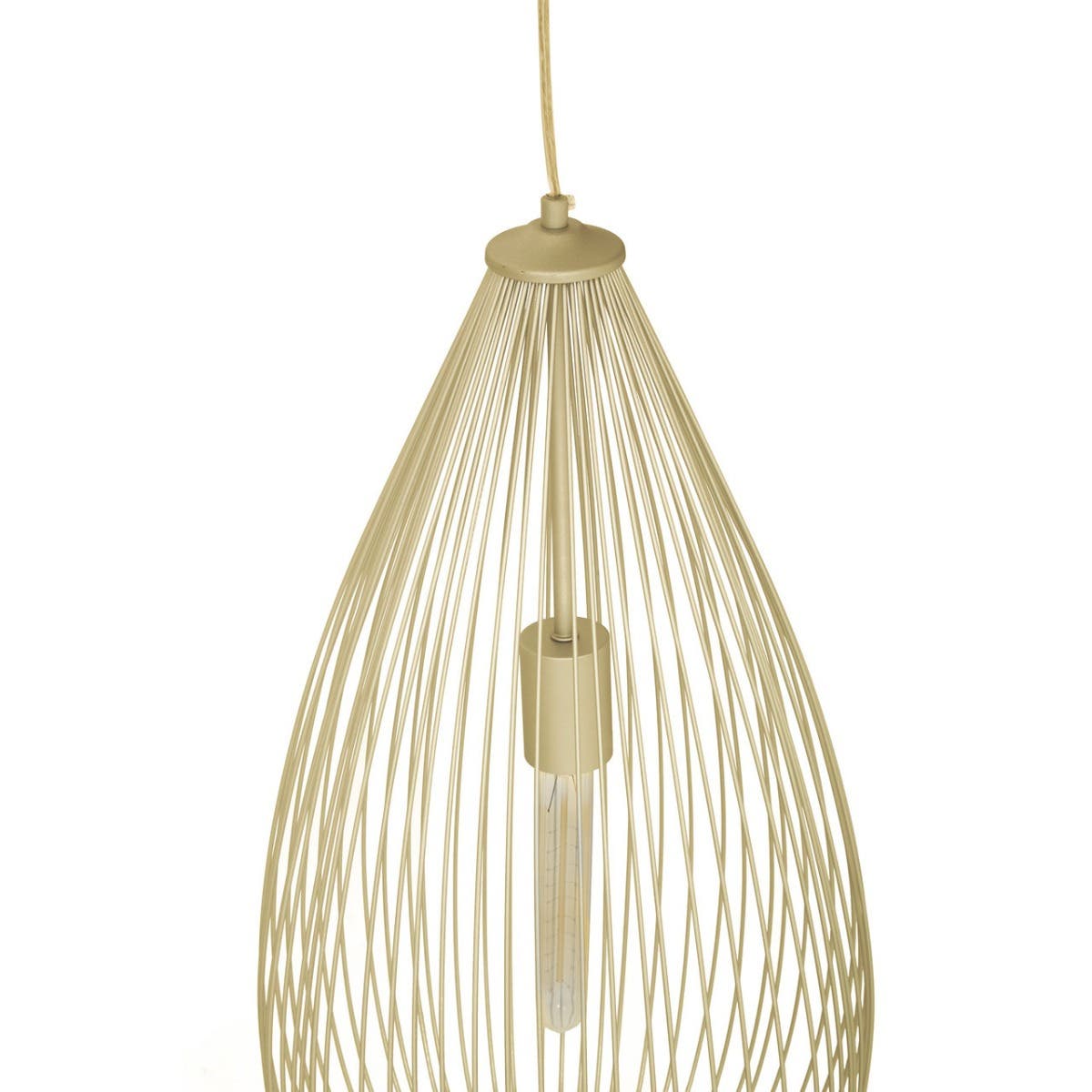 Modern Gold Wire Pendant Light