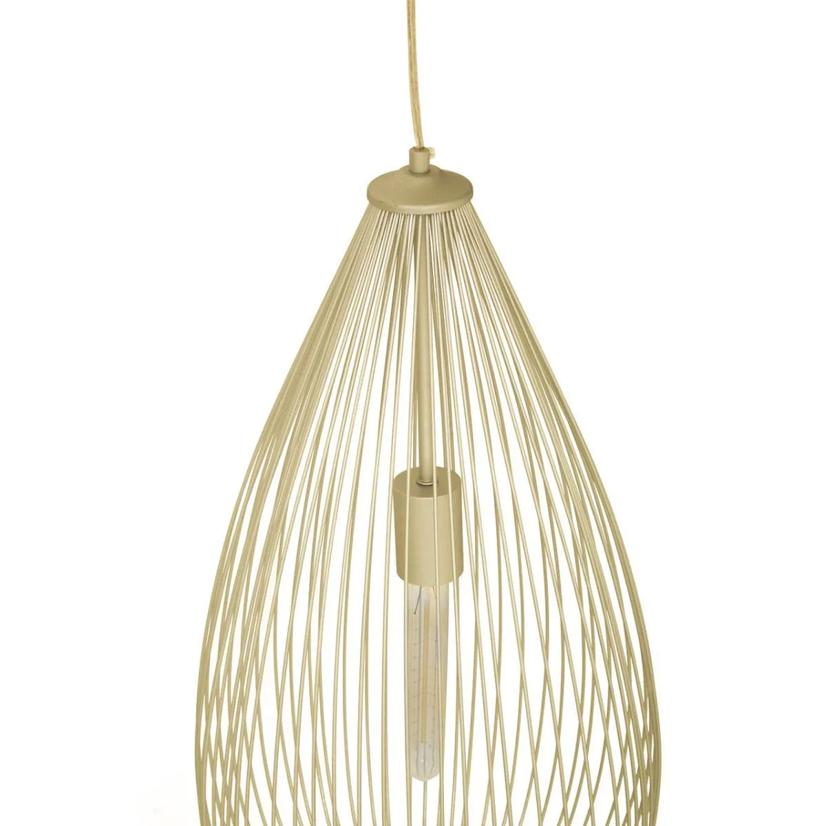 Modern Gold Wire Pendant Light