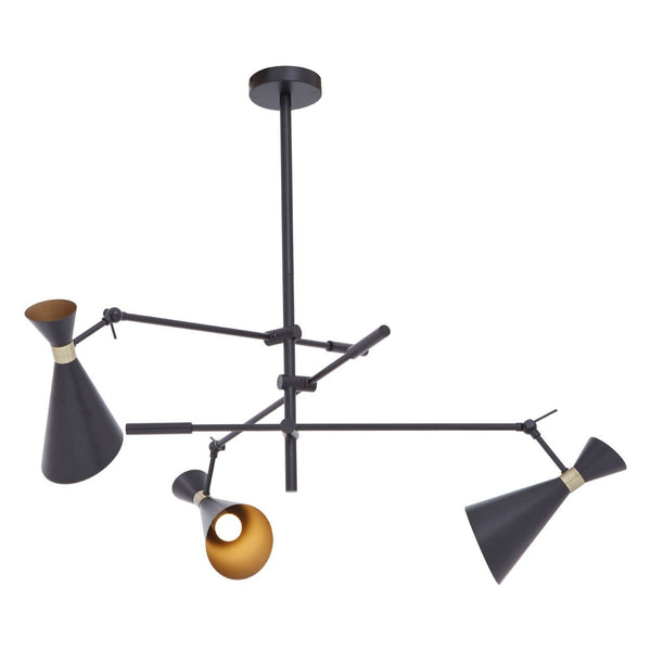 Tri-Shade Metallic Pendant Light