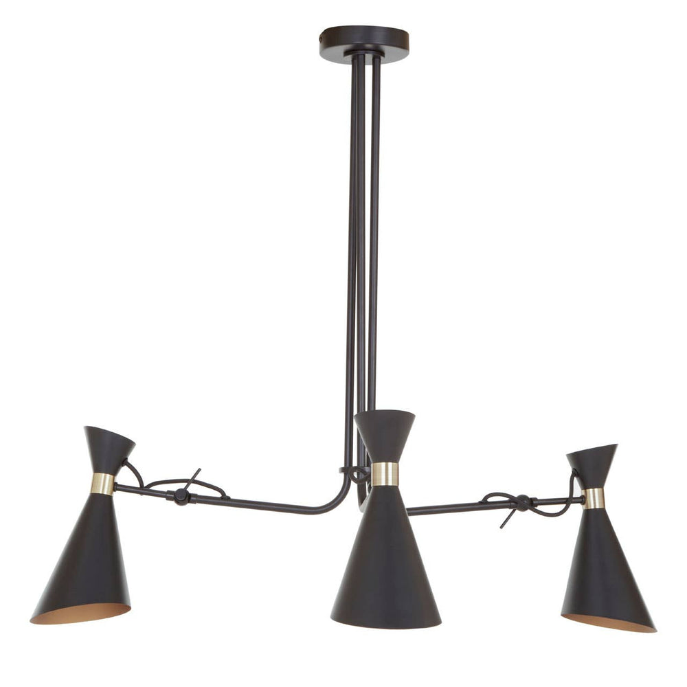 Industrial Black Gold Pendant Light