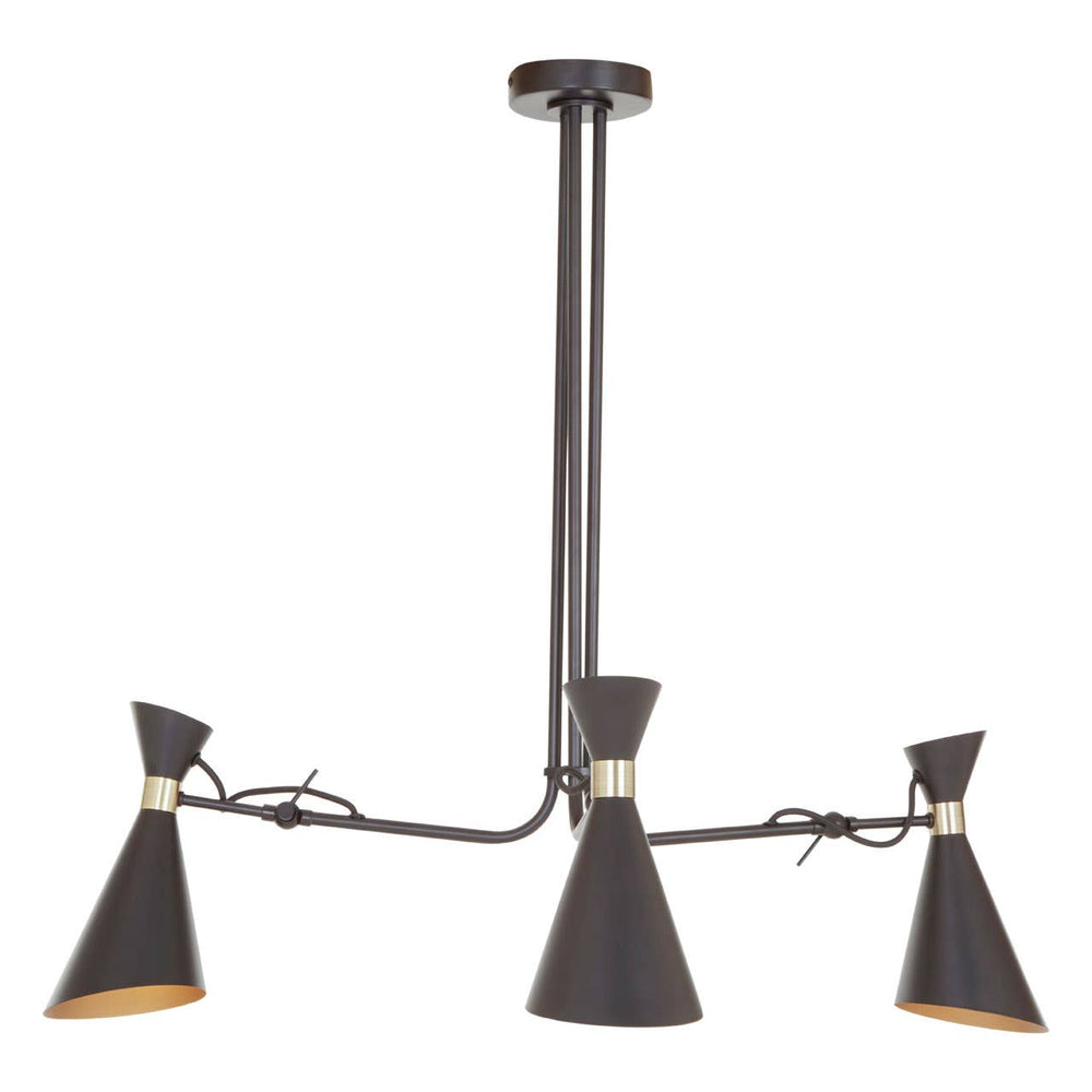 Industrial Black Gold Pendant Light