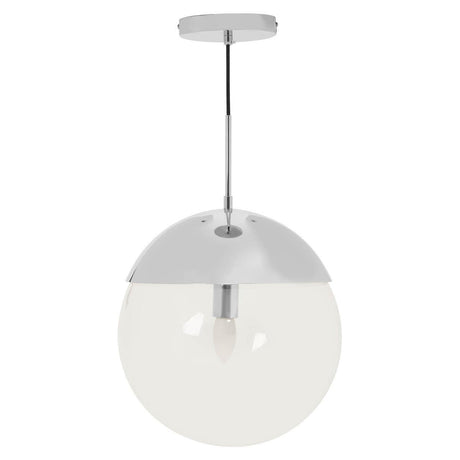 Sleek Chrome Globe Pendant Light