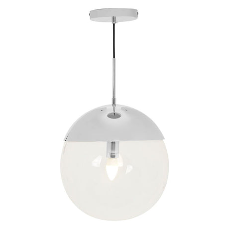 Sleek Chrome Globe Pendant Light