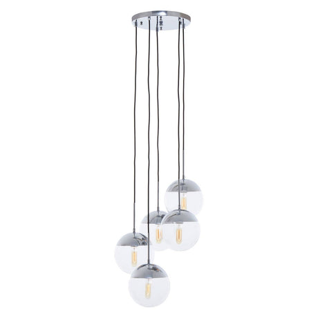 Modern Chrome Pendant Light Set