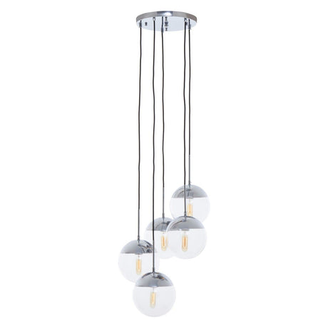 Modern Chrome Pendant Light Set