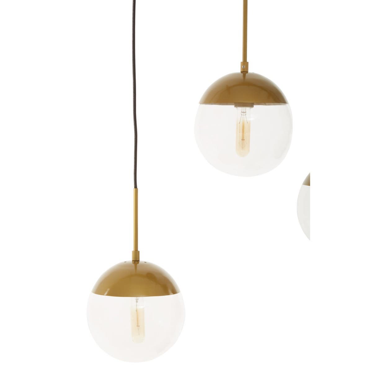 Abstract Gold Glass Pendant Light