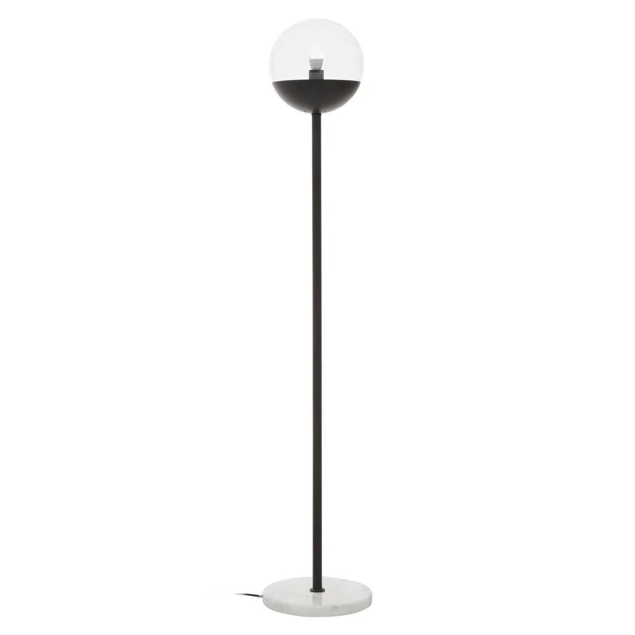 Sleek Metal Globe Floor Lamp