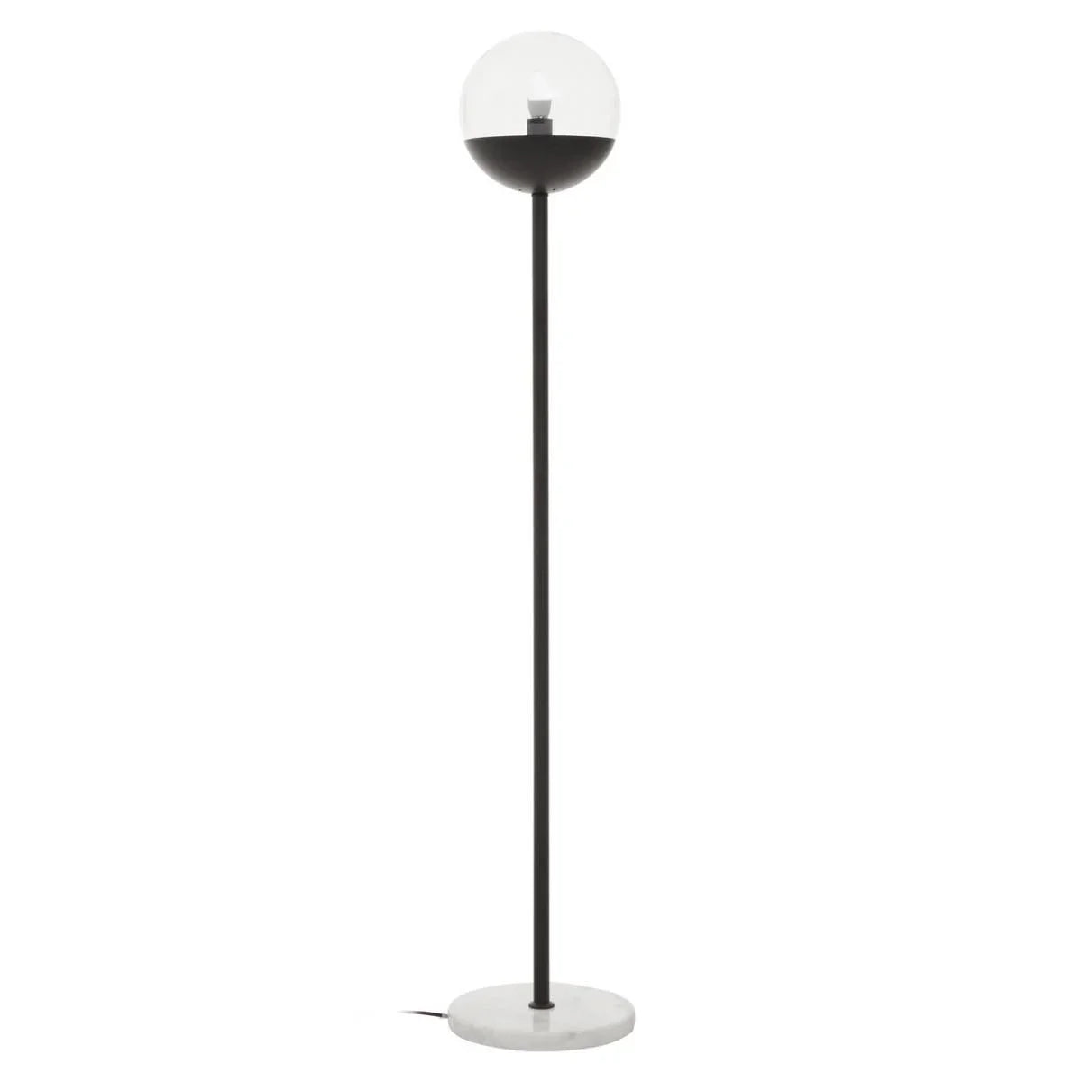 Sleek Metal Globe Floor Lamp