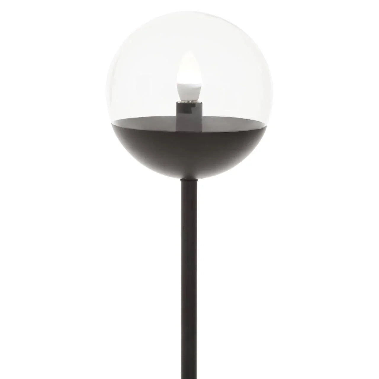 Sleek Metal Globe Floor Lamp