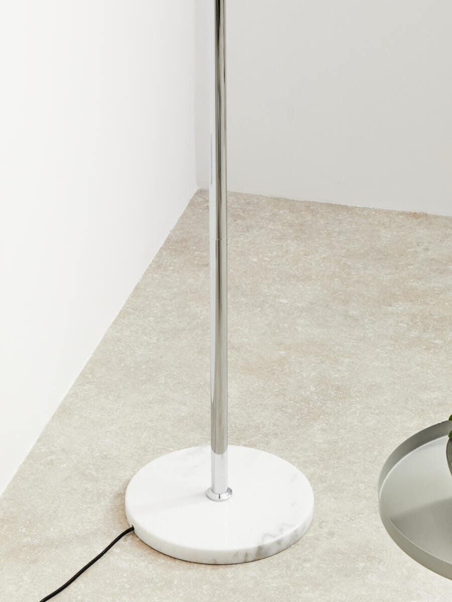 Modern Chrome Metal Floor Lamp