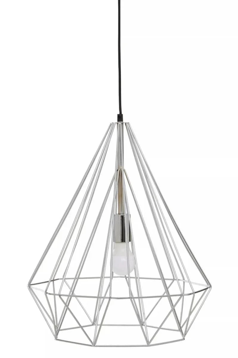 Geometric Chrome Pendant Light