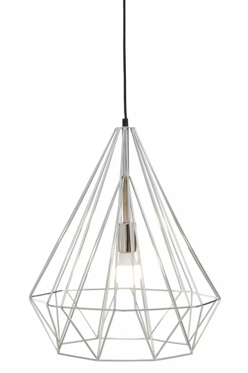 Geometric Chrome Pendant Light