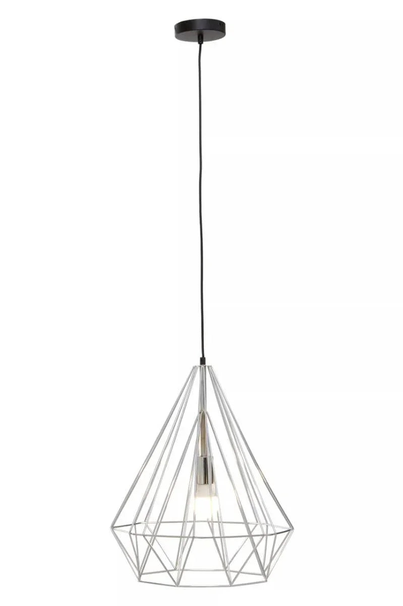 Geometric Chrome Pendant Light